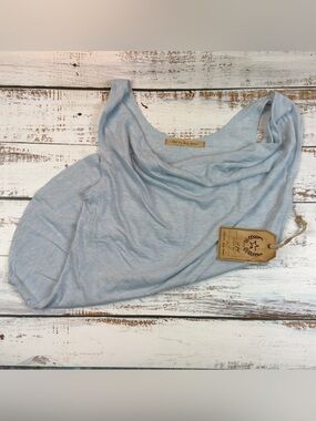 NEW Big Star Draped Cowl Neck  Lightweight Tank Top Light Blue